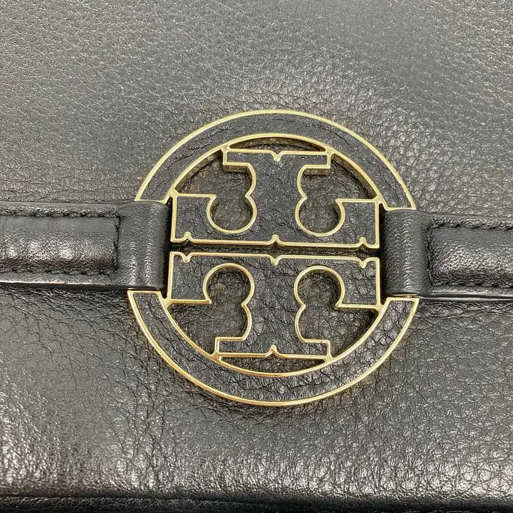 Tory Burch Black Leather Crossbody Bag | Magnetic Closure